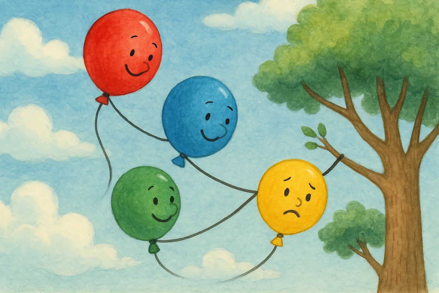 Öne Çıkan Renkli Balonların Arkadaşlığı: Çocuklar İçin Neşeli Bir Masal